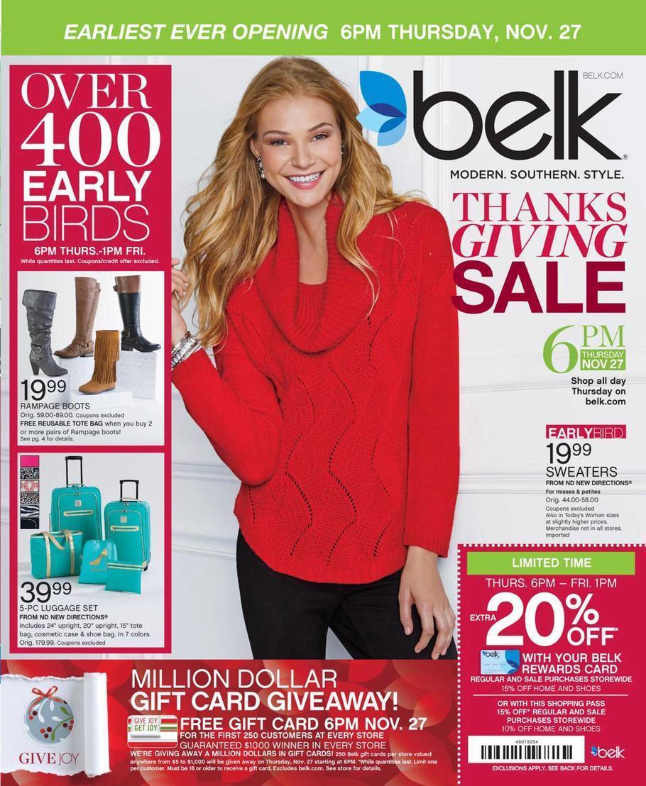 Belk Black Friday 2014 Ad Page 1