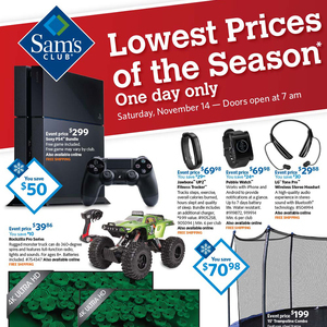 Sam&#39;s Club Holiday Celebration Nov. 14