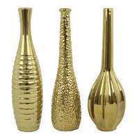 Tianna Gold Vases - Set of 3 Tianna Gold Vases - Set of 3