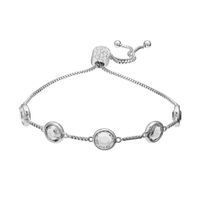 Brilliance Silver Plated Station Bracelet with Swarovski Crystals Brilliance Silver Plated Station Bracelet with Swarovski Crystals