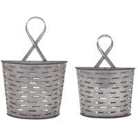 Parla Galvanized Wall Pockets (Set of 2) Parla Galvanized Wall Pockets (Set of 2)