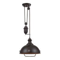 Titan Lighting Farmhouse 1-Light Oiled Bronze Ceiling Mount Pendant Titan Lighting Farmhouse 1-Light Oiled Bronze Ceiling Mount Pendant