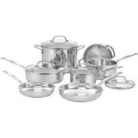 Cuisinart 11-Piece Chef's Classic Cookware Set, Stainless Steel Cuisinart 11-Piece Chef's Classic Cookware Set, Stainless Steel