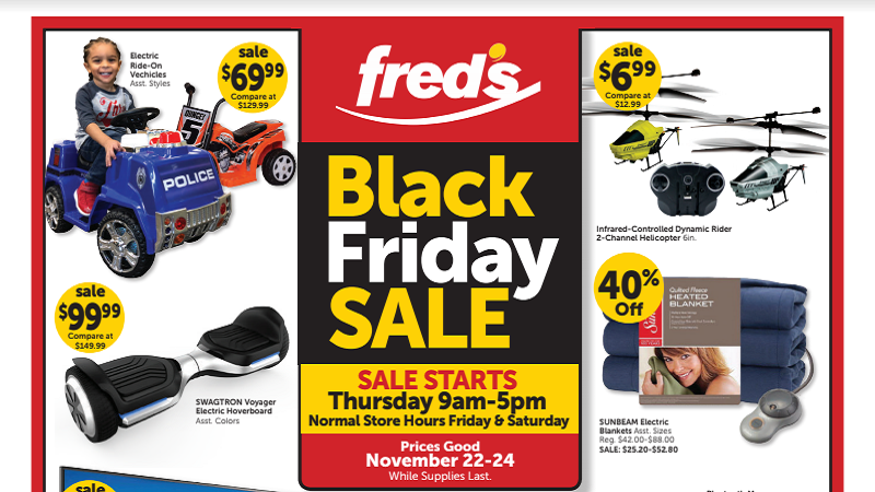 Article - Here is the Fred's Black Friday Ad for 2018