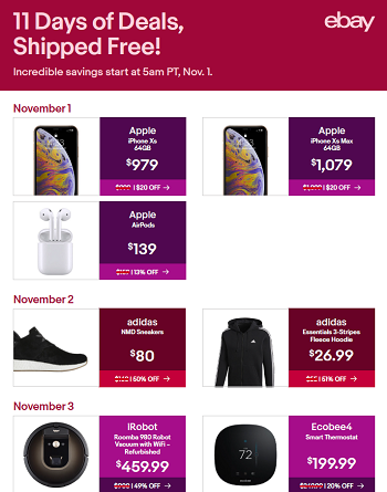 ebay 11 days deals ad
