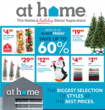 cover of at home black friday ad 2018