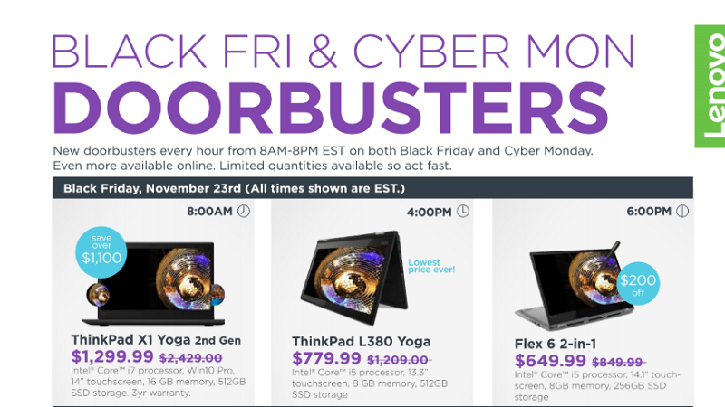Article - Lenovo's Black Friday and Cyber Monday 2018 Ad is Posted