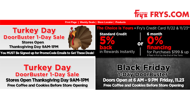 Article - Fry's Black Friday 2018 Ad Released