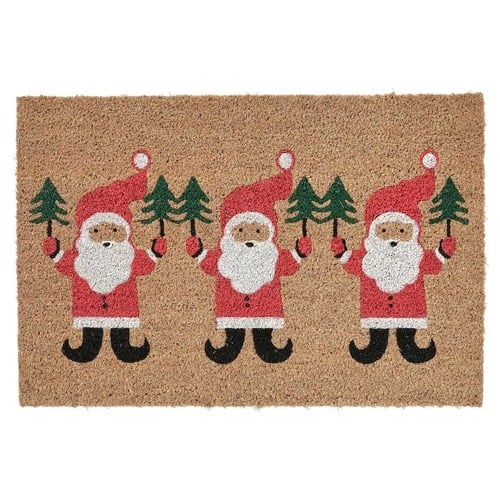 IKEA Vinterfint Door mat with three Santa Claus