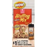 6-oz. Stuffing Mix Or 2.25-oz. Turkey Seasoning