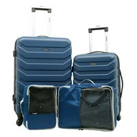 $96 Wrangler 4-Piece Rolling Hardside Luggage Set + Free Shipping