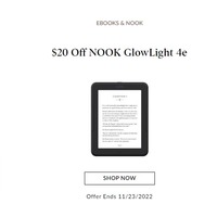$20 Off NOOK GlowLight 4e