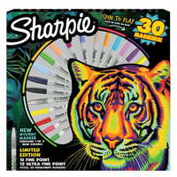 Sharpie Permanent Marker Spinner Pack, Assorted Colors + 1 Mystery Color