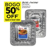 BOGO 50% Jiffy-Foil or True Living Pans