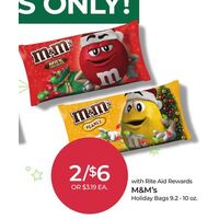 M&M'S holiday Bags 2 for $6