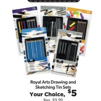 Royal Arts Drawing and Sketching Tin Sets