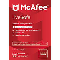 McAfee LiveSafe Antivirus & Internet Security Software