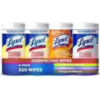 $12 Lysol Disinfecting Wipes Bundle 4-Pack + Free Prime Shipping