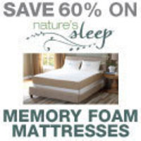 Save 60% On Nature&#39;s Sleep Memory Foam Mattresses