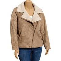 Women&#39;s Plus Shearling Moto Jackets