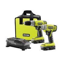 Power Tool Kits: Ryobi ONE+ Lithium-Ion Drill and Impact Driver Kit (2-Tool) P882