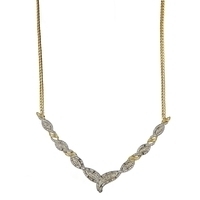 .25 cttw Diamond Gold over Brass Necklace (PLUS FREE Bracelet for Members)