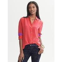 Contrast Silk Blouse