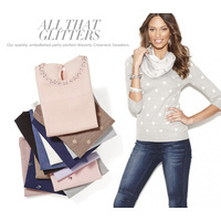 Our sparkly, embellished party-perfect Waverly Crewneck Sweaters.