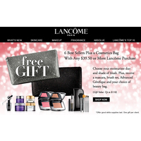 Lancome FREE 7-Piece Gift; Yours W/Any Lancome Purchase of $39.50/More