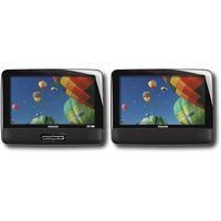 Philips - 9&quot; Widescreen Portable DVD Player with Dual Screens - Black