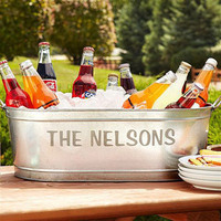 Personalized Galvanized Beverage Tub