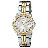 Guess Women&#39;s Dazzling Sporty Silver &amp; Gold-Tone Mid-Size Watch